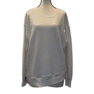 Balance Collection Ivory Crewneck Sweatshirt XL Oversized Pullover